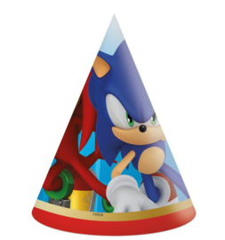 Sonic the Hedgehog feesthoedjes 6 stuks