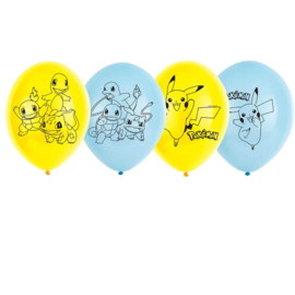 Pokemon ballonnen 6 stuks