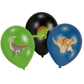 Dinosaurus ballonnen 6 stuks 27,5cm