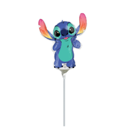 Stitch folie ballon op stok 25cm