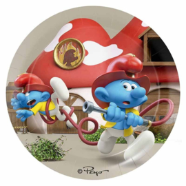 Smurfen borden 8 stuks 23cm
