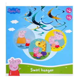 Peppa Pig hangdecoratie 3 stuks 60cm