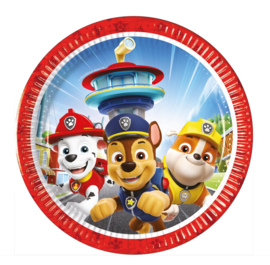 Paw Patrol bordjes karton 8 stuks 20cm