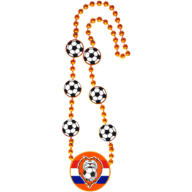 Oranje voetbal leeuw ketting 42cm