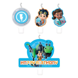 Rusty rivets kaarsjes 4 stuks