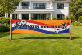 Wij zijn Holland straat Oranje WK banner 174x40cm