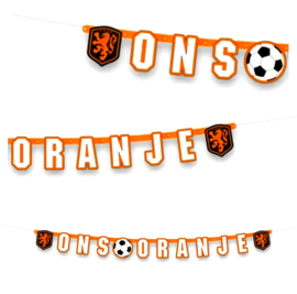 Oranje voetbal KNVB letterslinger 1,6m