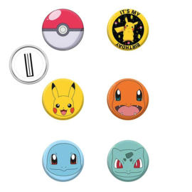 Pokemon buttons 8 stuks