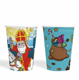 Sint op paard bekers 8 stuks 210ml