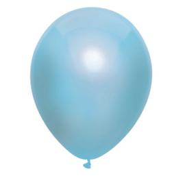 Ballonnen lichtblauw metallic 10 stuks