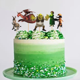 Shrek taart prikkers set 5 stuks