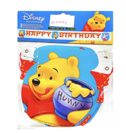 Winnie de Poeh Happy Birthday letterslinger karton