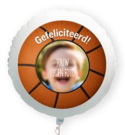 Basketbal folie ballon XL met eigen foto 58cm