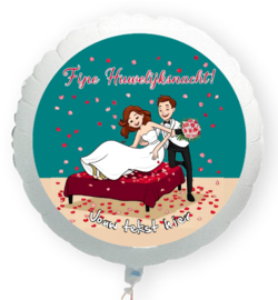 Fijne Huwelijksnacht folie ballon XL met eigen tekst 58cm