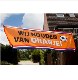 Wij houden van oranje banner 220x74cm