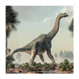 Jurassic dinosaurus servetten 20 stuks 33x33cm