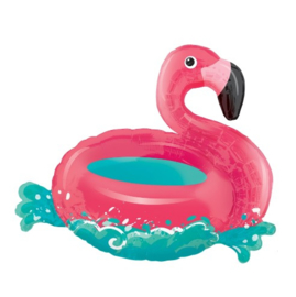 Flamingo zwemband folie ballon 76cm