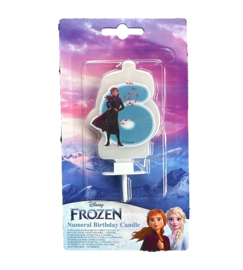 Frozen taartkaars cijfer zes 6cm