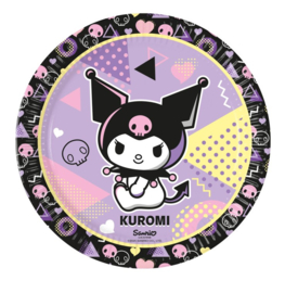 Hello Kitty Kuromi borden 8 stuks 23cm