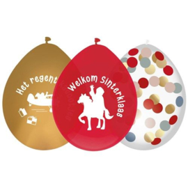 Sinterklaas ballonnen 6 stuks 30cm