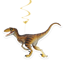 Jurassic dinosaurus hangdecoratie 2 stuks 85cm