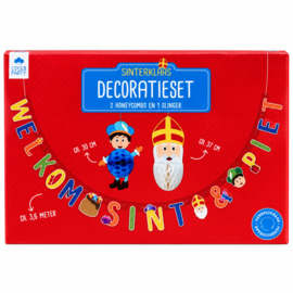 Sinterklaas versiering set slinger 3,6m + honeycombs 2 stuks