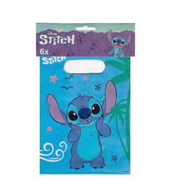Stitch feestzakjes plastic 6 stuks