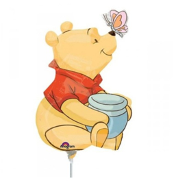 Winnie the Pooh folie ballon op stok 25cm