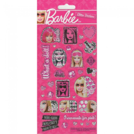 Barbie stickervel glitter 11x24cm