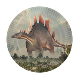 Jurassic dinosaurus bordjes 8 stuks 18cm