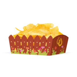 Paard pony chipsdoosje 3 stuks 15x10cm