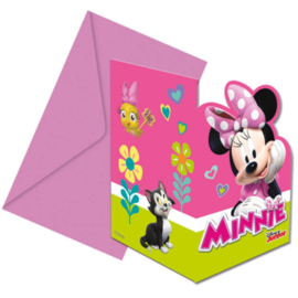 Minnie Mouse uitnodigingen 6st