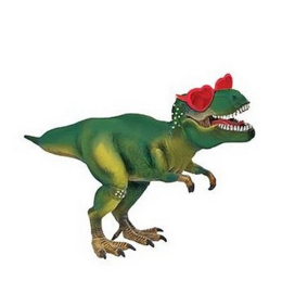 Dino met zonnebril folie ballon op stok 23cm