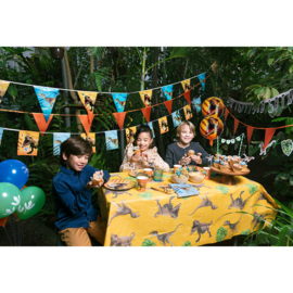 Jurassic dinosaurus vlaggenlijn papier 3m