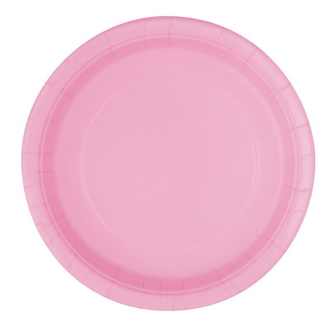 Borden roze 23 cm 8 stuks