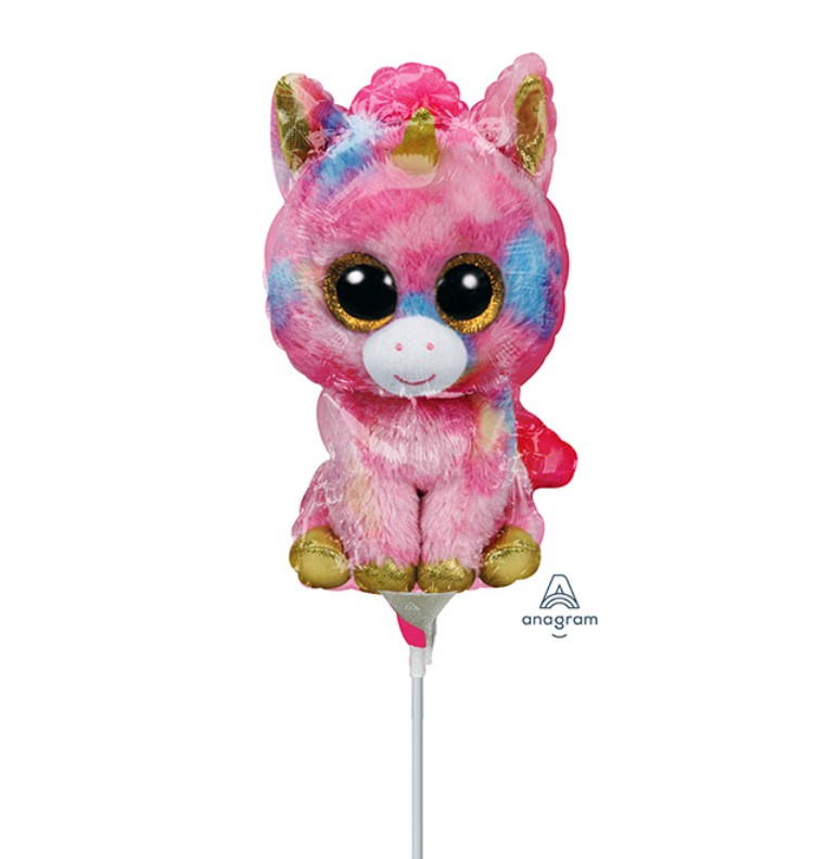 Ty Beanie Boos fantasia unicorn folie ballon op stok 25cm