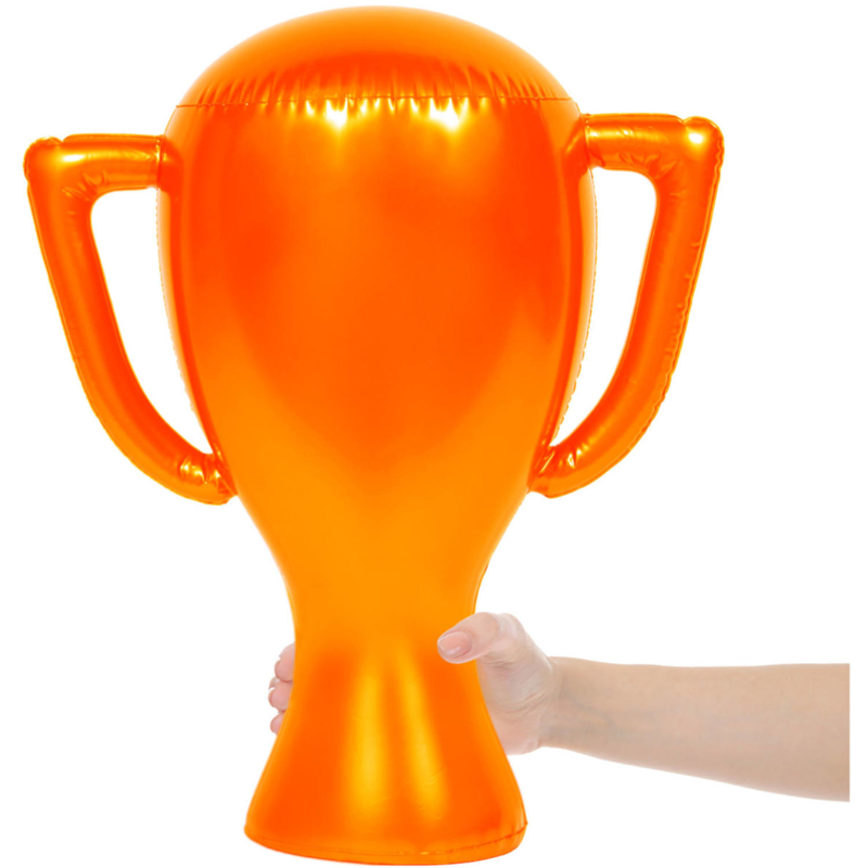 Opblaasbare beker cup oranje 40cm