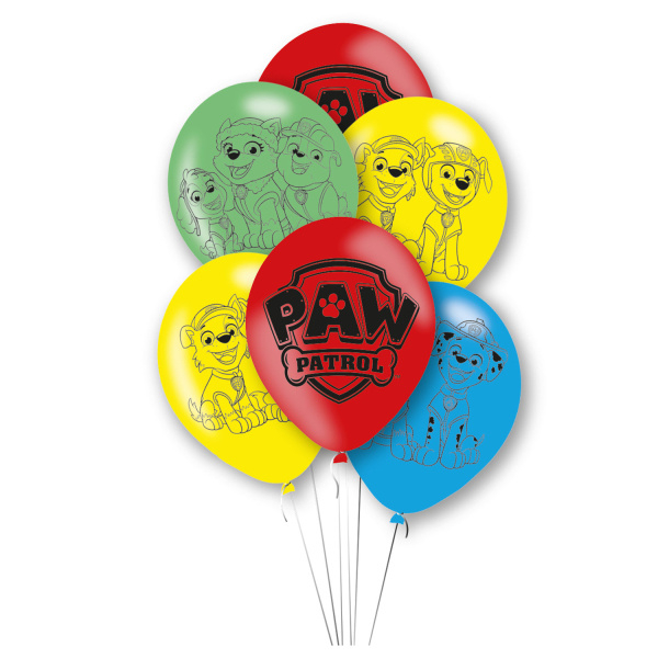 Paw Patrol ballonnen 6 stuks 27,5cm