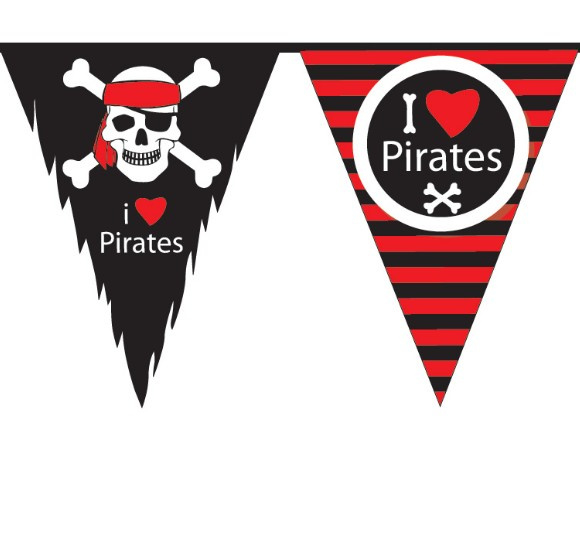 Ploeg wasserette bezorgdheid Piraten slinger vlaggenlijn 10m | Piraten feestartikelen | Feestwinkel  Altijd Feest