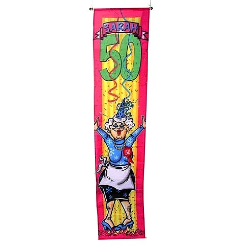 Ongebruikt Sarah banner 50 jaar 40x180cm | Feestartikelen 50 jaar FR-78