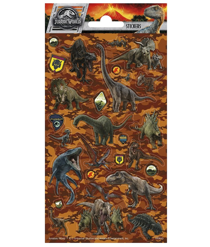 Jurassic World stickervel