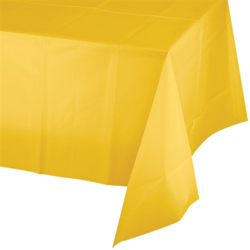 Tafelkleed geel plastic 137x180cm