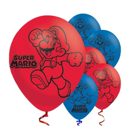 Super Mario ballonnen 6 stuks