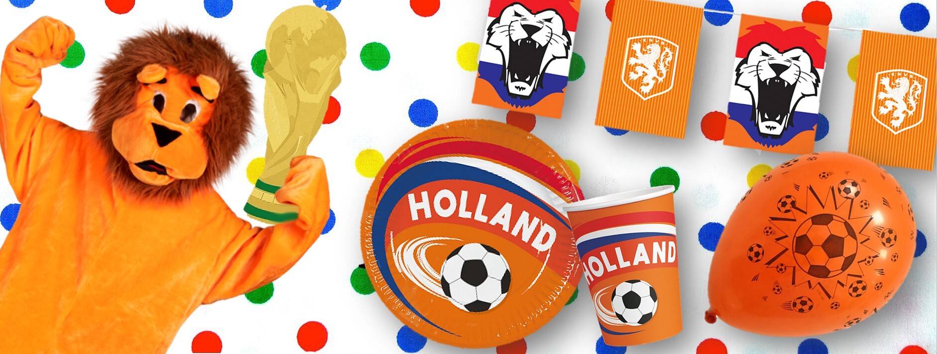 Oranje feestartikelen voetbal