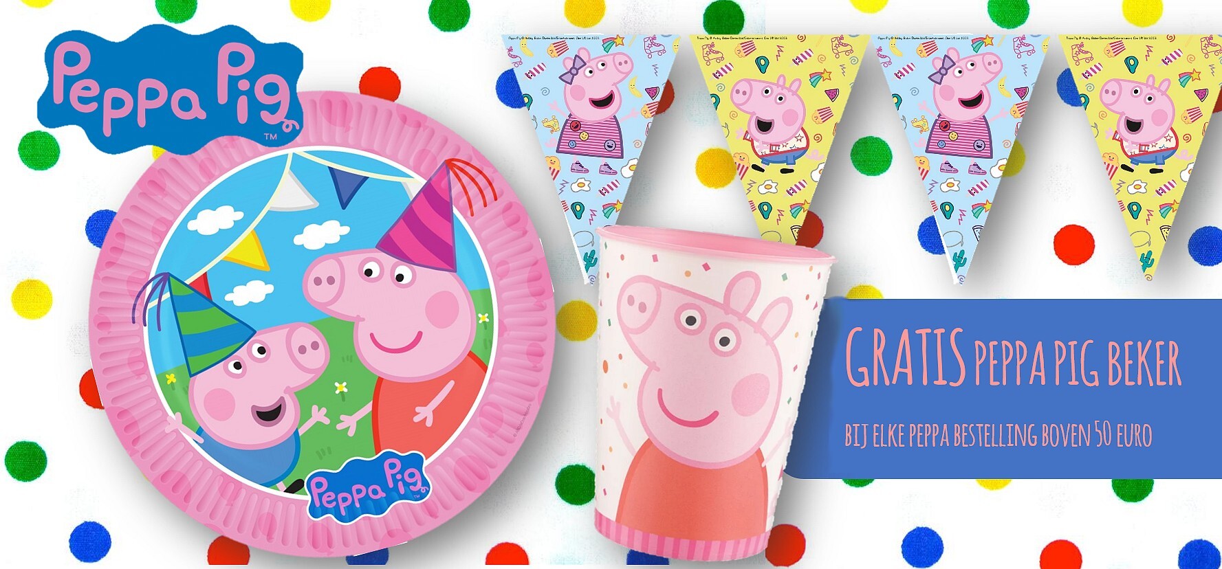 Cumulatief Vakantie congestie Peppa Pig versiering grote keuze en goedkoop |Feestwinkel Altijd Feest