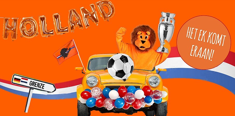 Oranje versiering EK voetbal