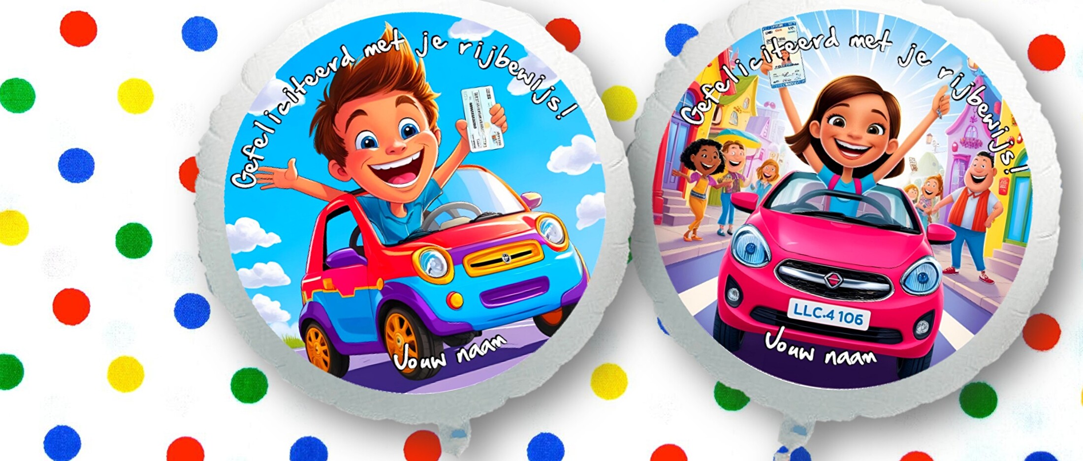 Gefeliciteerd met je rijbewijs ballon 