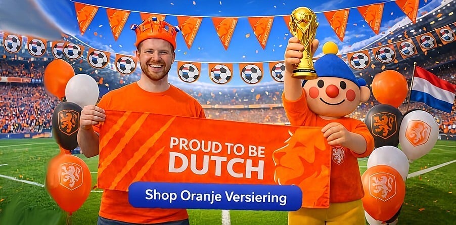 Oranje voetbal WK versiering