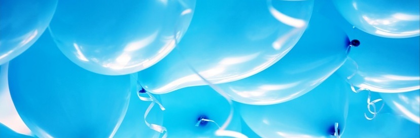 Blauwe ballonnen feestwinkel feestartikelen