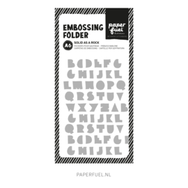Embossing folder A6 Solid as a rock